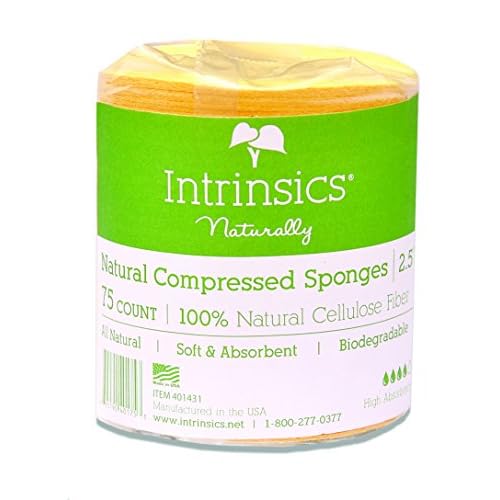 Intrinsics Intrinsics natural compressed cellulose sponges for face 2.5" - 75 count