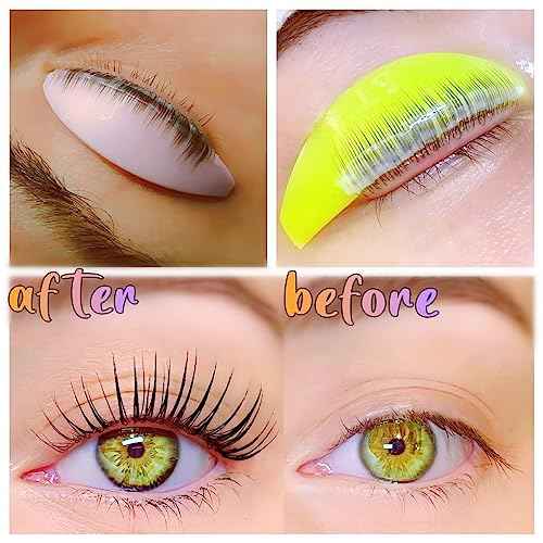 Lash Lift Shields No glue Eyelash Lifting Shield Wider Lash Lift Pads Rainbow Lami Lamination Roller LM Curler Pad Soft Eyelash Perm Rod 6 Size Air Bubble Silicone Light Weight Guard Natural Lifting