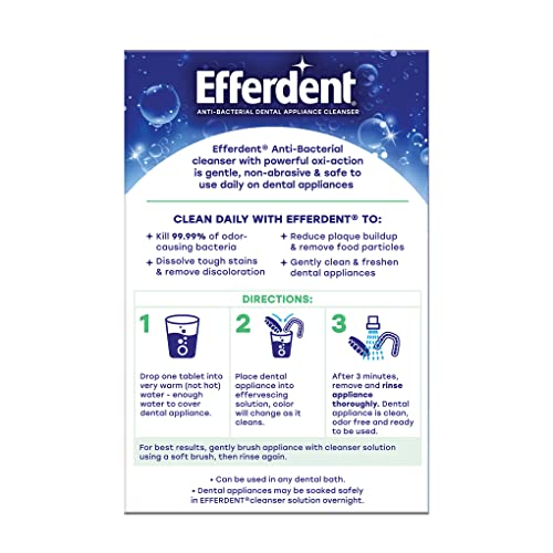 Efferdent Denture Cleaner Tablets - 126 Count Retainer & Aligner Cleaner