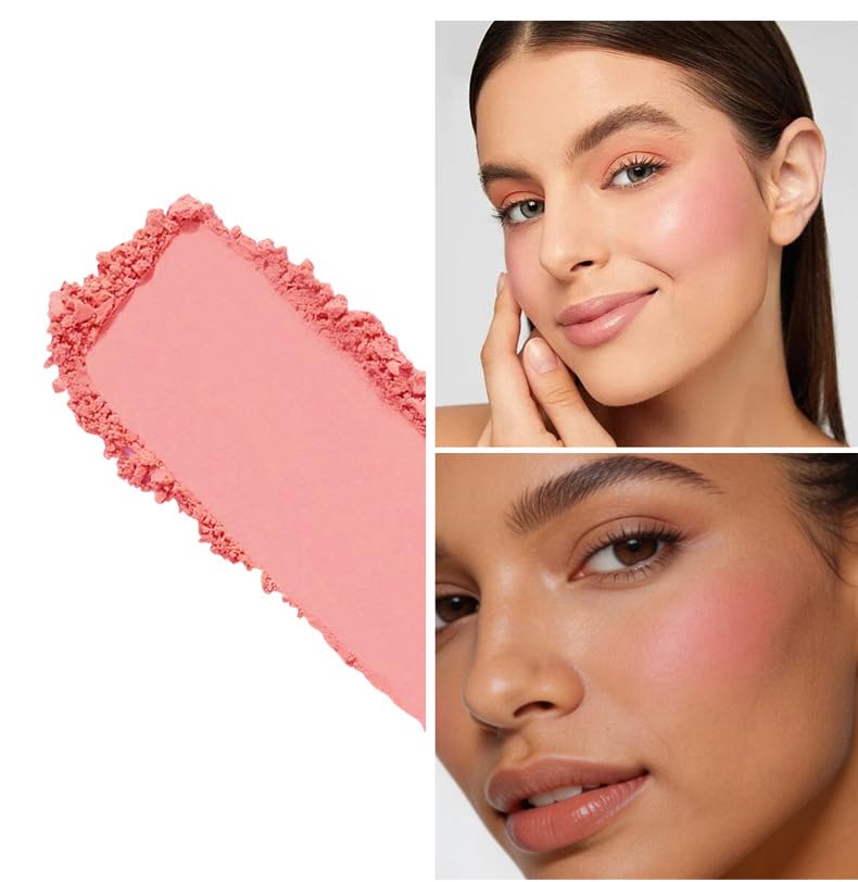 Bistopia Powder Blush Palette - 4 Pink & Peach Shades with Mirror