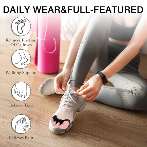 Silicone Toe Spacers for Bunion Relief & Overlapping Toe Alignment