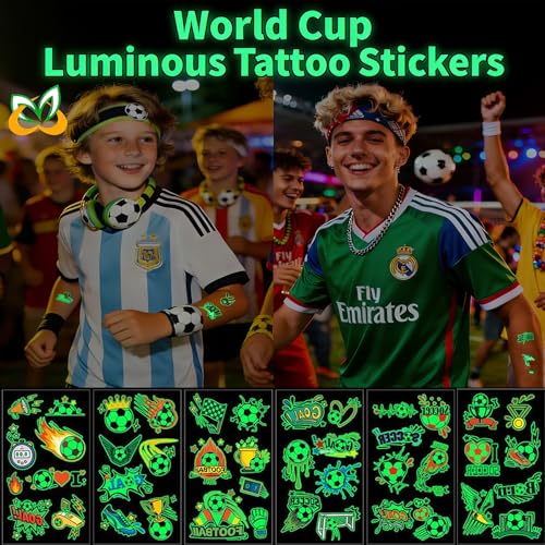 World Cup 2026 Soccer Party Favors Set - 36Pc Temporary Tattoos & Bracelets