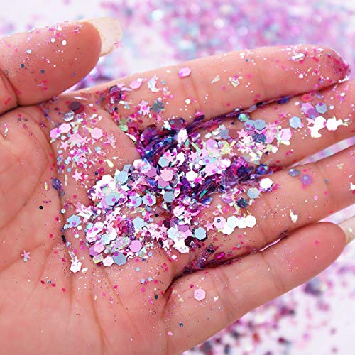 Onwon 10-Box Chunky Glitter Set - Cosmetic Grade for Makeup