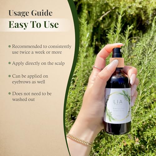 Lia Organics Rosemary Hair Growth Scalp Spray - Nourishing & Refreshing