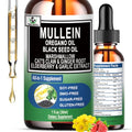 Organic Mullein Drops with Oregano & Black Seed Oil - 16-in-1 Respiratory Support
