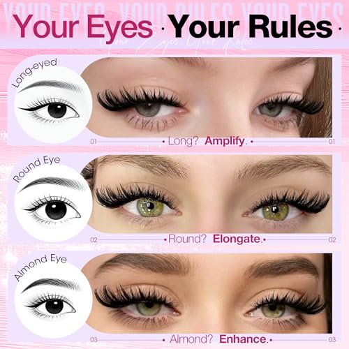 Fox Eye Lash Clusters - Wispy Eyelash Extensions by Delyneph