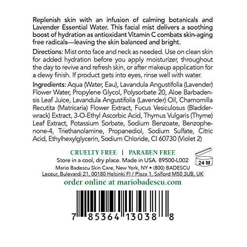 Mario Badescu Facial Spray 2 Piece Set, Includes Aloe, Chamomile & Lavender Face Mist PLUS Aloe, Cucumber, Green Tea Face Mist for All Skin Types, Dewy Finish, 4 Fl Oz, 2 Count (Pack of 1)