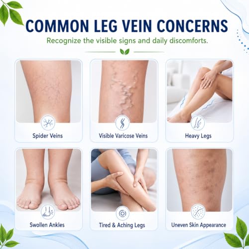 Coregnosis Varicose Veins Cream for Legs - 2 Oz, Non-Greasy Formula