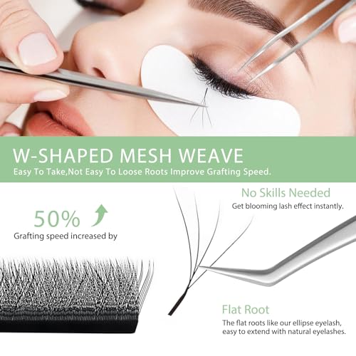 D Curl Eyelash Extensions 0.07 8-14mm Premade Fan Volume Lash