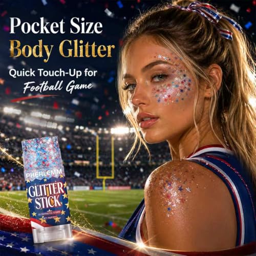 Patriotic Glitter Stick - Easy Apply Body & Hair Makeup