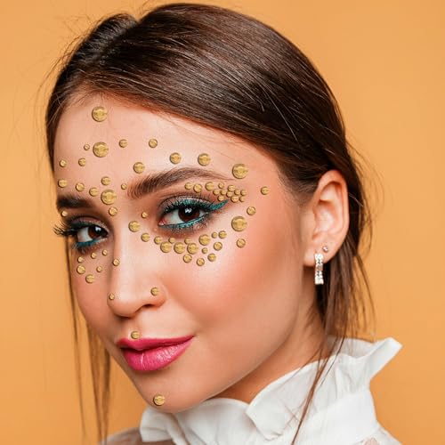 Self Adhesive Face Gems Rhinestone Stickers 5 Sheets