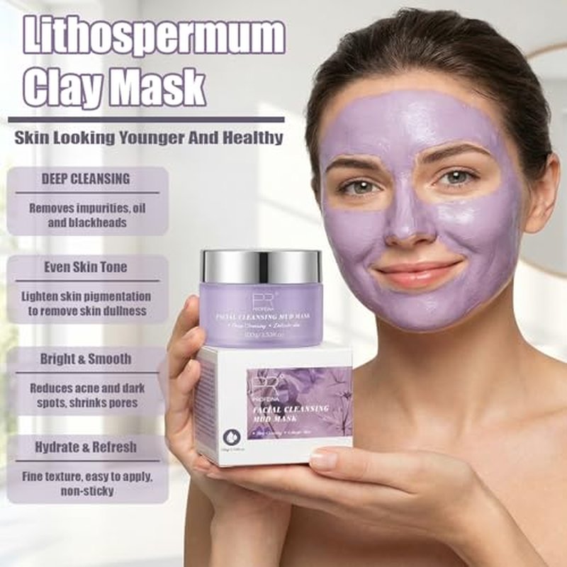 Non-Drying Clay Face Mask for Oily & Sensitive Skin, 4.23 Oz