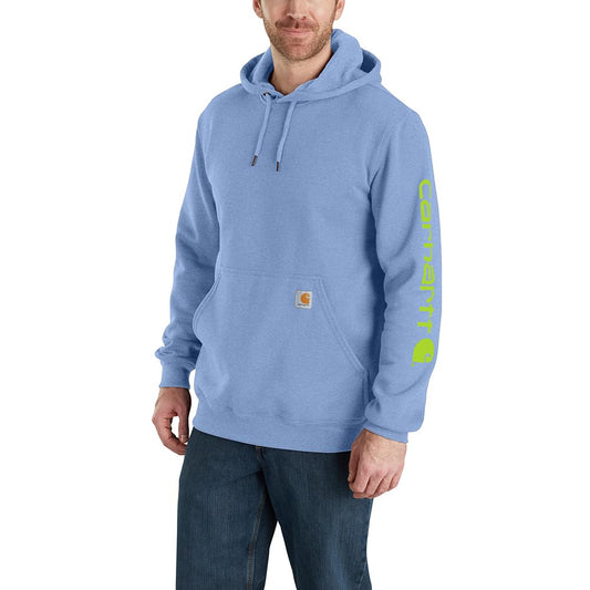 Carhartt Men's Loose Fit Midweight Logo Sleeve Graphic Sweatshirt, Skystone