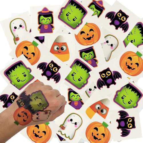 150 Halloween Temporary Tattoos for Kids, 2" Assorted