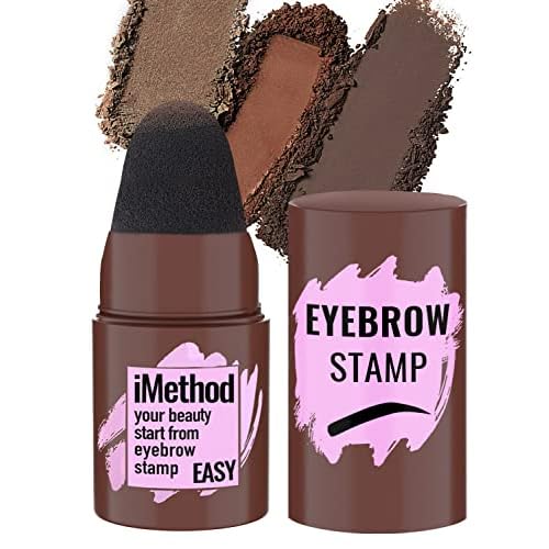 iMethod Eyebrow Stamp for Eyebrow Stencil Kit - Brow Stamp Refill Eyebrow Powder, Brown