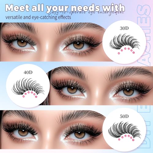 Cluster Lash Extensions Kit 812Pcs - 6 Styles 8-16mm with Glue