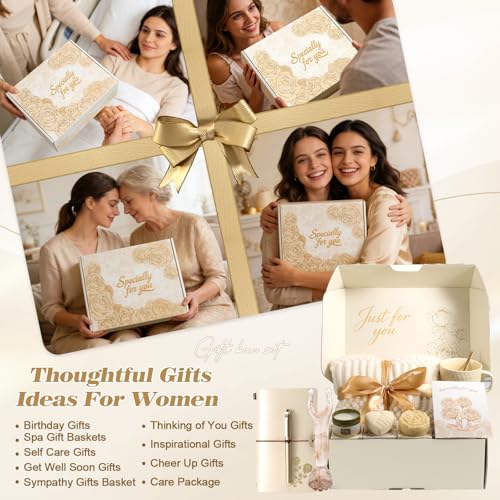 10-Piece Self Care Gift Set for Women with Blanket & Candle