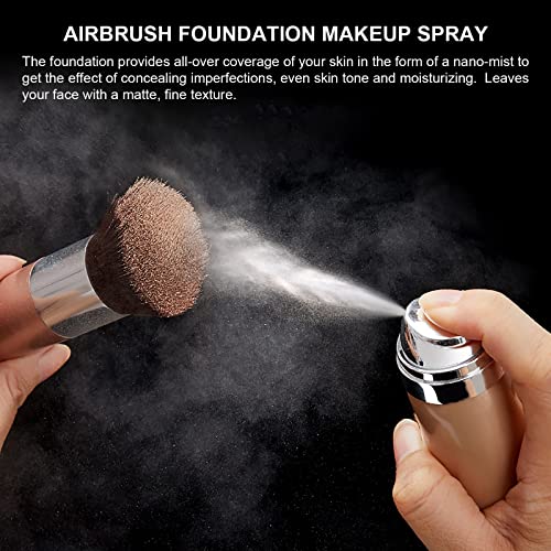 Airbrush Foundation Spray - Waterproof Full Coverage, Long Lasting Matte Finish