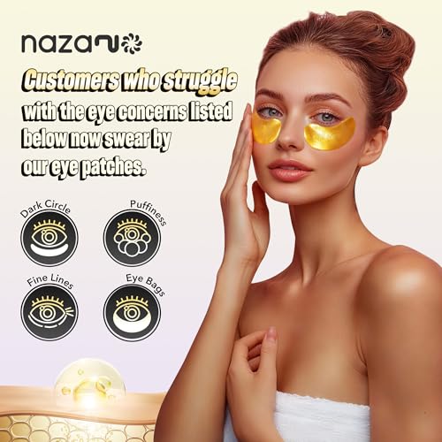 NAZANO 24K Gold Under Eye Patches - 60 Pack