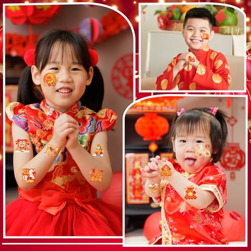 72pc Chinese New Year Temporary Tattoos 2026 Year of Horse