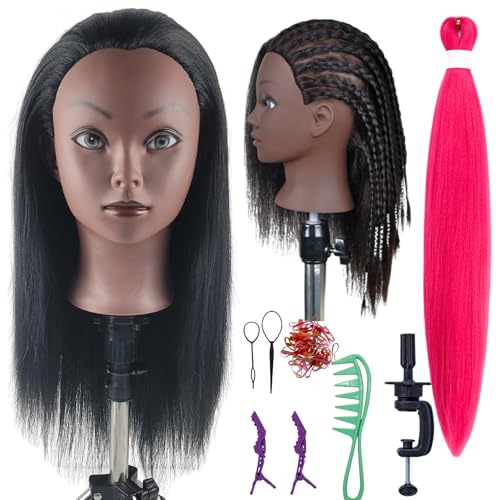 22" Yaki Hair Mannequin Head for Braiding & Styling
