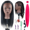 22" Yaki Hair Mannequin Head for Braiding & Styling