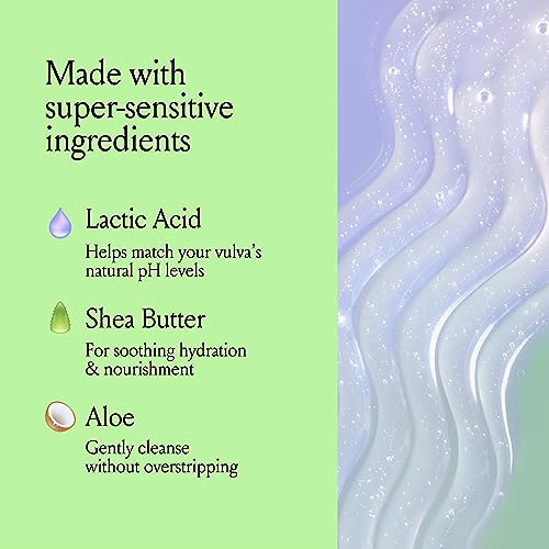 Vulva-Safe Shave Gel & Gentle Cleanser for Sensitive Areas - Fragrance-Free, 6.5 Fl Oz - Shaving Agent
