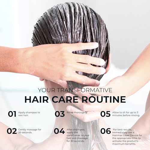 Hairmax Shampoo & Conditioner | Anti Thinning formula | Advanced Hair & Scalp Therapy for Thinning Hair | Cleanses, Hydrates & Strengthens | Sulfate & Paraben-Free | 10 fl oz each