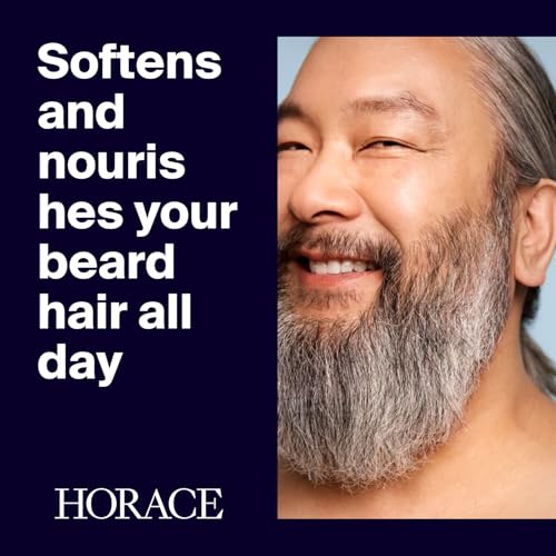 HORACE Beard Balm - Light Hold Beard Nourish for Natural Finish and Easy Rinse - Refillable Balm Jar - Contains Natural Ingredients - No Silicone or Mineral Oils - Vegan, 50?ml