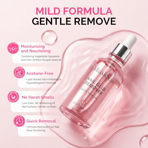 MelodySusie 50ML Non-Acetone Gel Nail Remover for Acrylic Tips