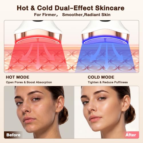 7-in-1 Facial Massager Gua Sha Wand with LED Light & Cold Heat