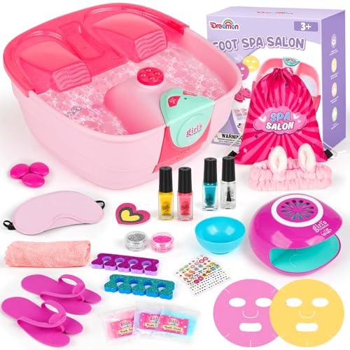 Kids Foot Spa & Nail Art Kit - At-Home Spa Experience for Girls