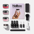 Nailboo Dip Powder Nail Kit Bundle with 3 Colors & Liquids - No UV Needed