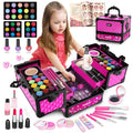 Hollyhi 59-Piece Kids Makeup Kit with Case & Tutorial Booklet