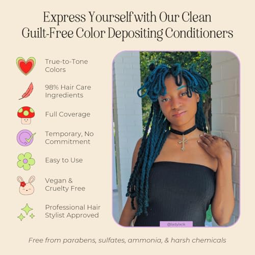INH Aquamarine Semi-Permanent Hair Color Conditioner - 6oz