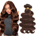 Chocolate Brown Body Wave Human Hair Bundles - 12A Quality, 50g