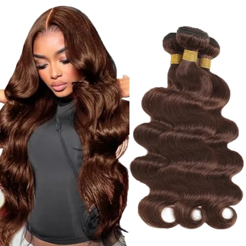 Chocolate Brown Body Wave Human Hair Bundles - 12A Quality, 50g