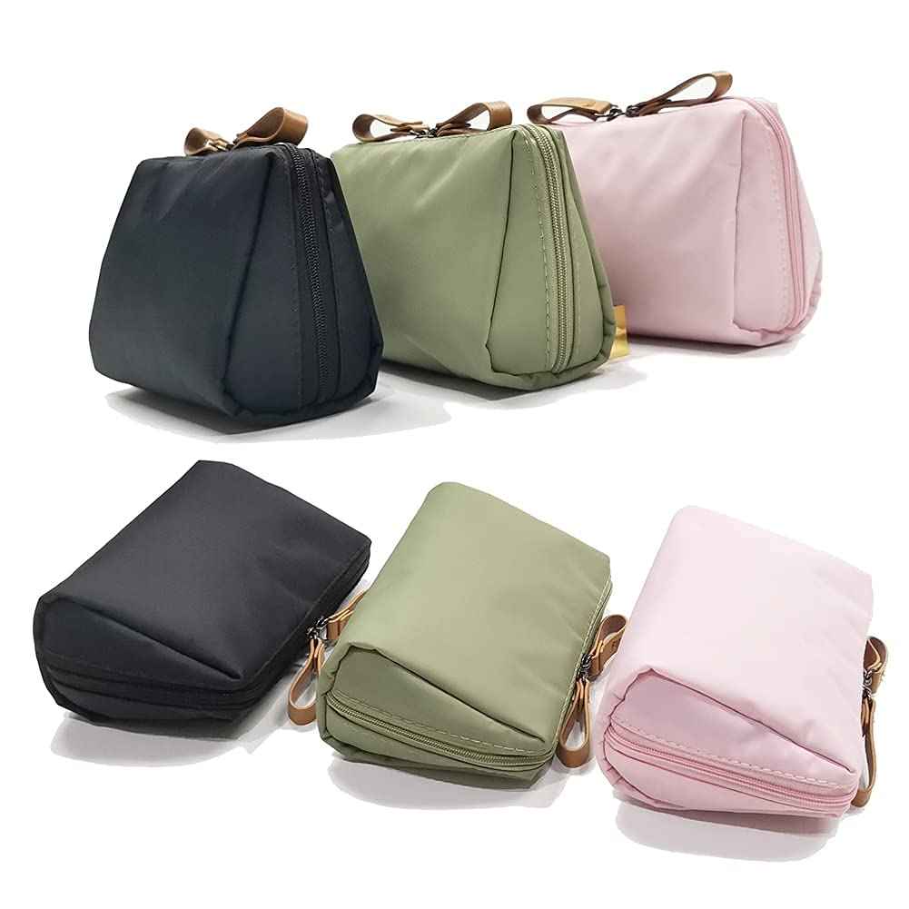 Vviitop Medium Makeup Bag for Purse, Makeup Pouch Small Cosmetic Bag Mini Portable Handbag for Women and Girls (Emerald Green)