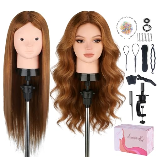 Beauty Star Mannequin Head 80% Real Human Hair Styling Practice