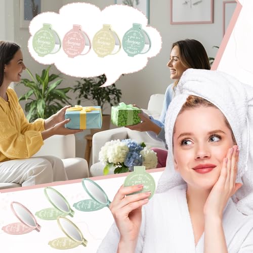 36 Pack Inspirational Pocket Mirror Bulk Compact 2.76 Inch