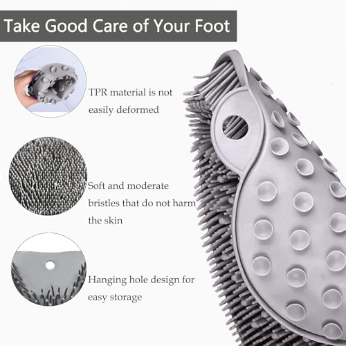 Shower Foot Scrubber Mat with Suction Cups | Back Massage