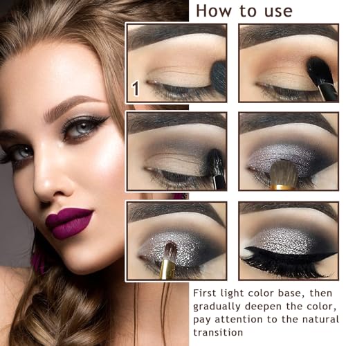 42-Color Smokey Eyeshadow Palette with Brush - Matte & Shimmer