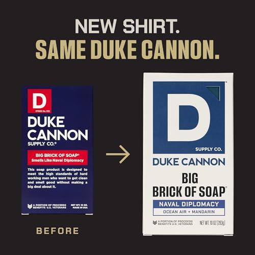 Duke Cannon Supply Co. Big Brick of Soap Bar for Men, Variety Pack (Bourbon, Sawtooth, Midnight Swim, Naval Diplomacy, High Country & Gun Smoke) - All Skin Types, 10 oz. (6 Pack)