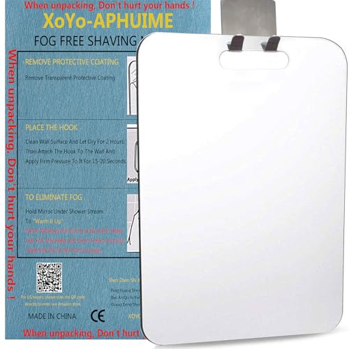 Large Fogless Shower Mirror 11x7.48 Anti-Fog Shaving
