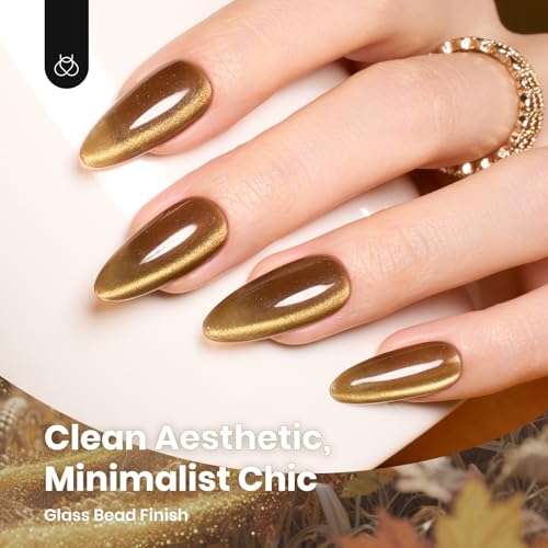 Beetles Golden Mirage Cat Eye Gel Nail Polish Set - 6 Colors with Magnet