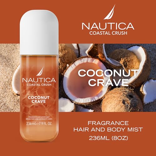 Nautica Coconut Crave Body Mist for Women - 8 oz Fruity Gourmand