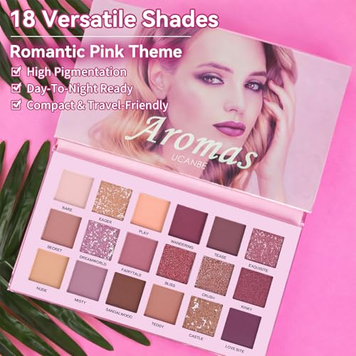 UCANBE 18-Color Nude Eyeshadow Palette – Matte & Shimmer