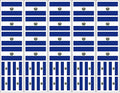 El Salvador Flag Temporary Tattoos - 40 Pack