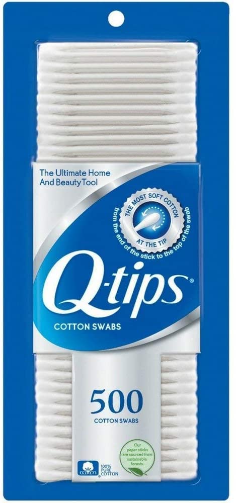 Q-tips Cotton Swabs, 500 Count (Pack of 4)