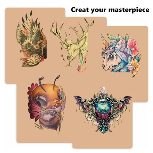 10Pcs 3MM Tattoo Practice Skin - Double-Sided Thick Silicone Sheets for Tattoo Artists